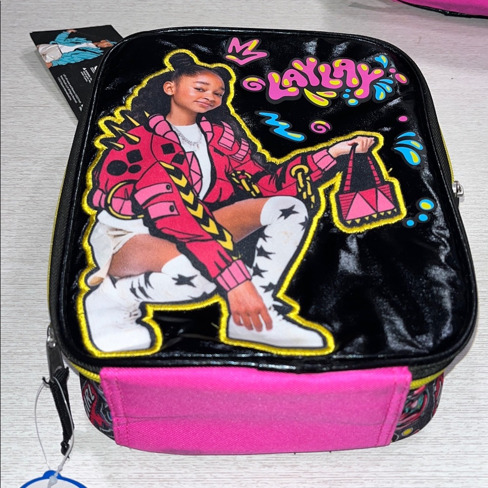 That Girl Lay Lay Lunch Bag Nickelodeon Pink and Black